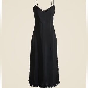 Natasha slip dress with crochet trim